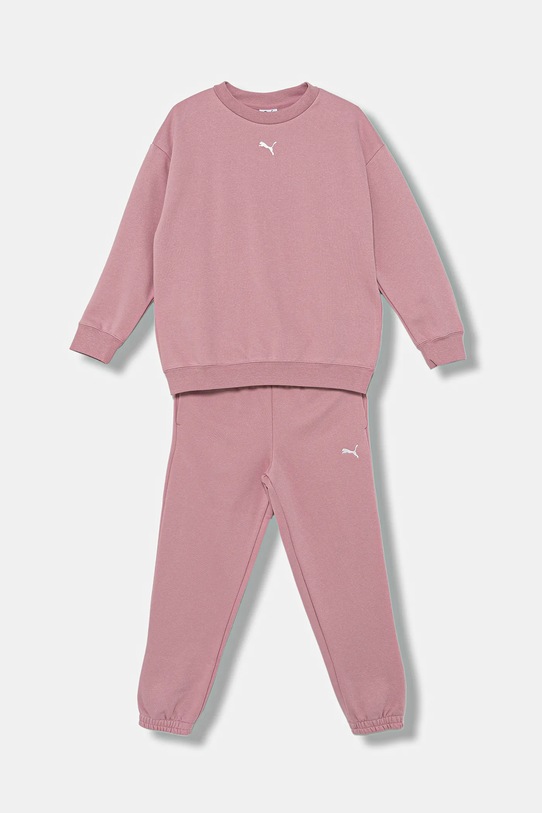 Puma dres dziecięcy Loungewear Oversized Sweat Suit FL G dzianina różowy 689727