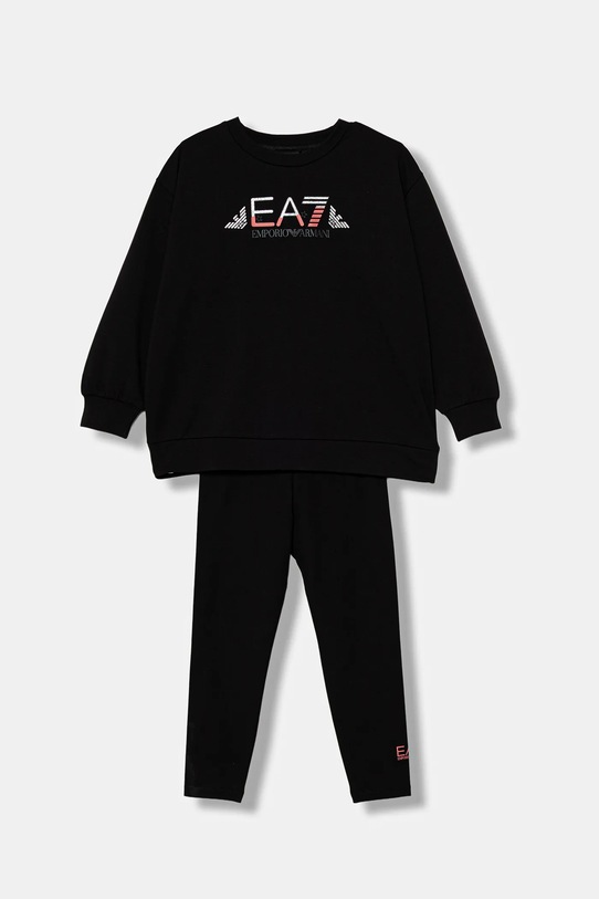 EA7 Emporio Armani dres dziecięcy dzianina czarny 7G000167.AF15583