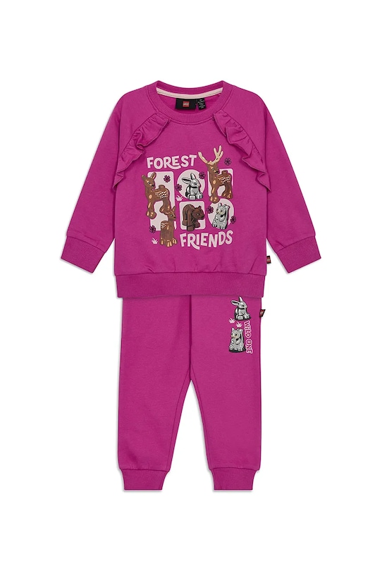 Lego dres bawełniany dziecięcy LWSANYU 704 nadruk różowy 11011024