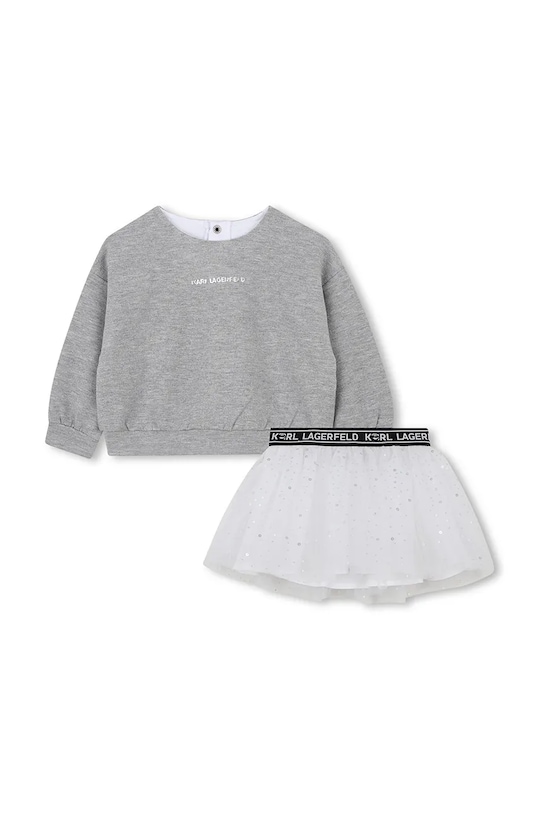 Karl Lagerfeld komplet niemowlęcy dzianina szary Z30650.81.74