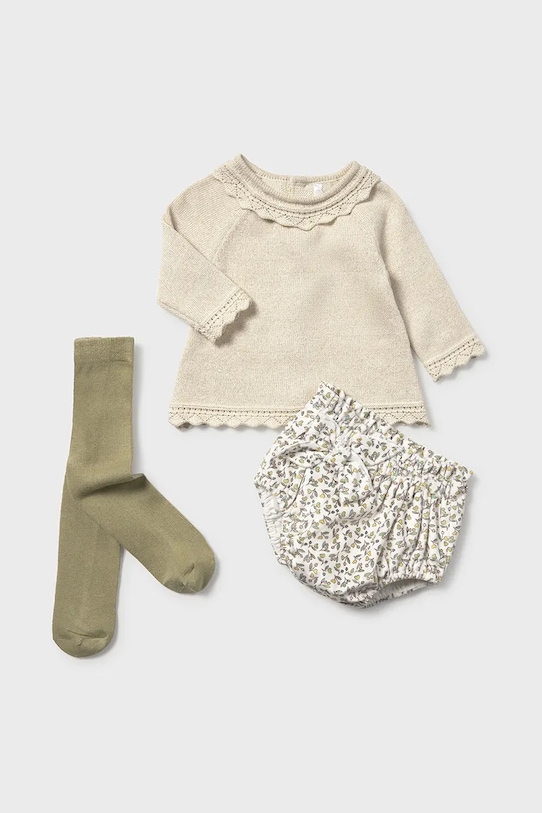 Mayoral Newborn set per bambini pacco da 3 maglia verde 2256.2C.Newborn.9BYA
