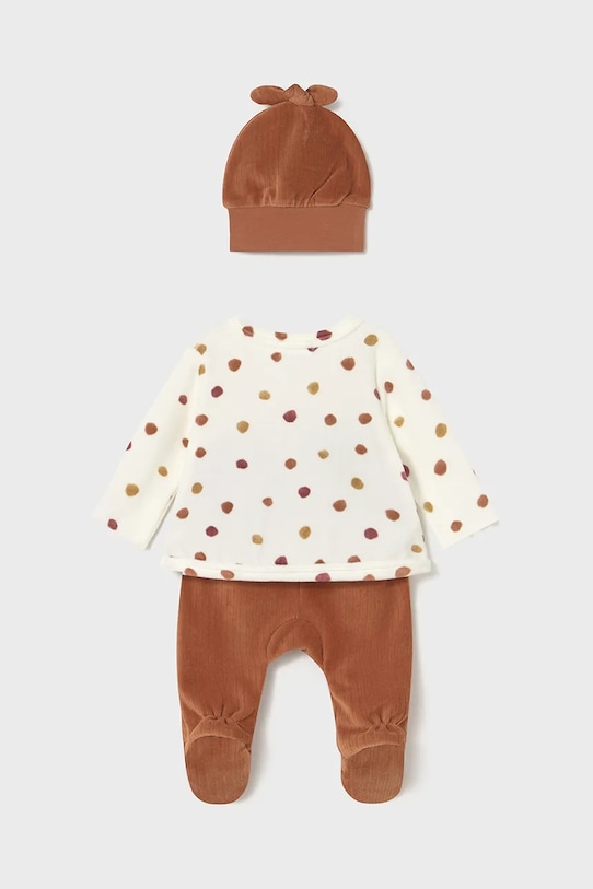 Mayoral Newborn komplet niemowlęcy 2559.2H.Newborn.9BYA brązowy AW25