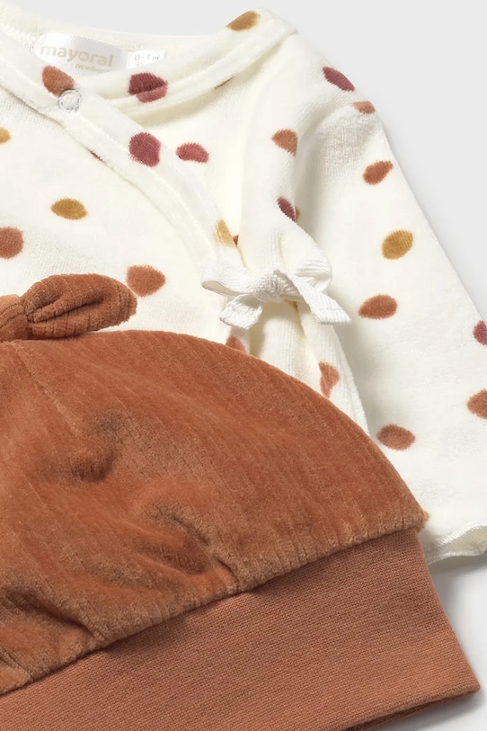 Dziewczynka Mayoral Newborn komplet niemowlęcy 2559.2H.Newborn.9BYA brązowy