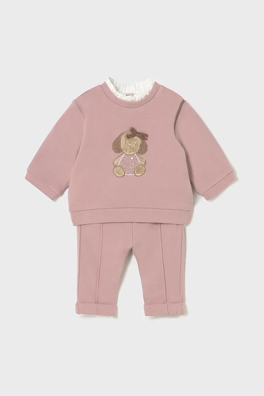 Σετ μωρού Mayoral Newborn απλικέ ροζ 2560.2E.Newborn.9BYA