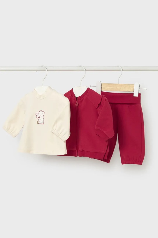 Mayoral Newborn trening din bumbac pentru bebelusi tricotaj rosu 2607.2B.Newborn.9BYA