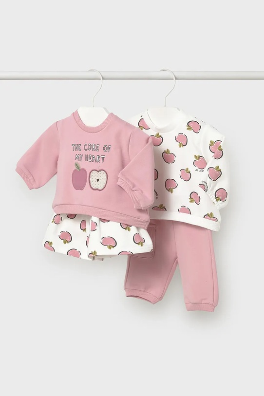 Mayoral Newborn komplet niemowlęcy 4-pack wzorzyste różowy 2630.2Q.Newborn.9BYA