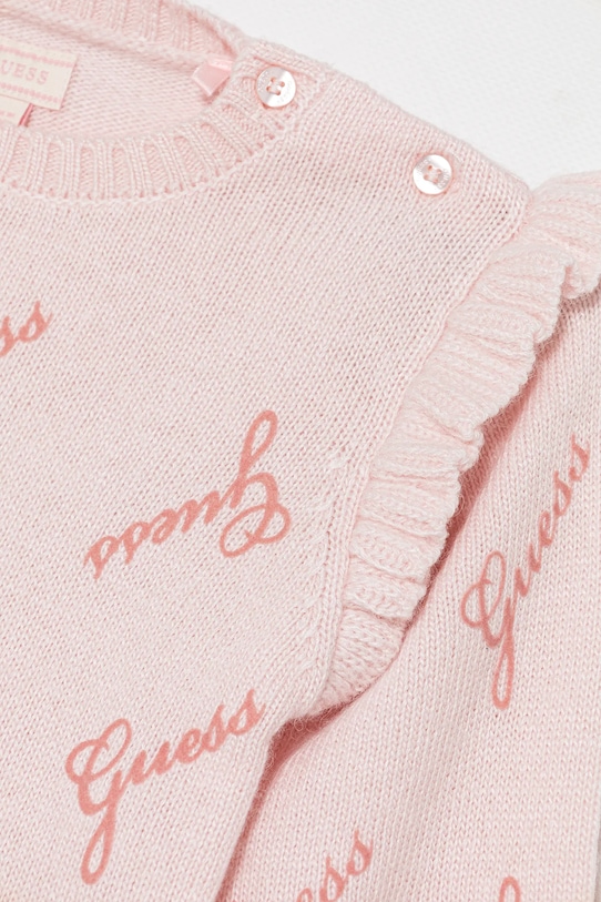 Tepláková súprava pre bábätká Guess ružová A5BG12.Z0870.9BYA