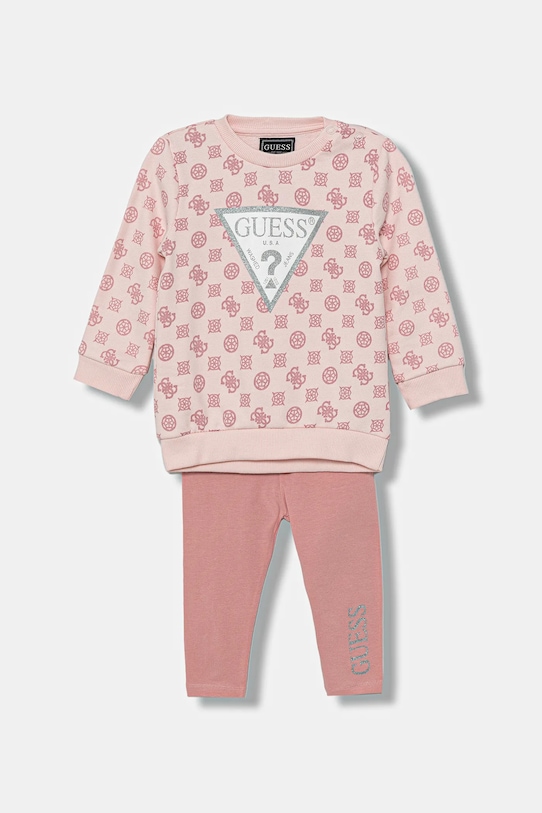Sada pre bábätká Guess potlač ružová A5BG14.KAD74.9BYA