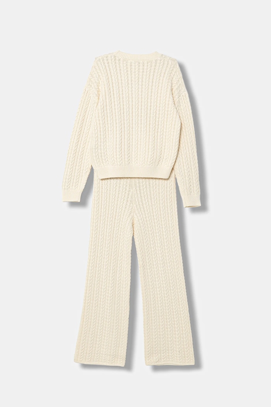 Guess sweter i spodnie bawełniane dziecięce J5BG01.Z4130.9BYA beżowy AW25