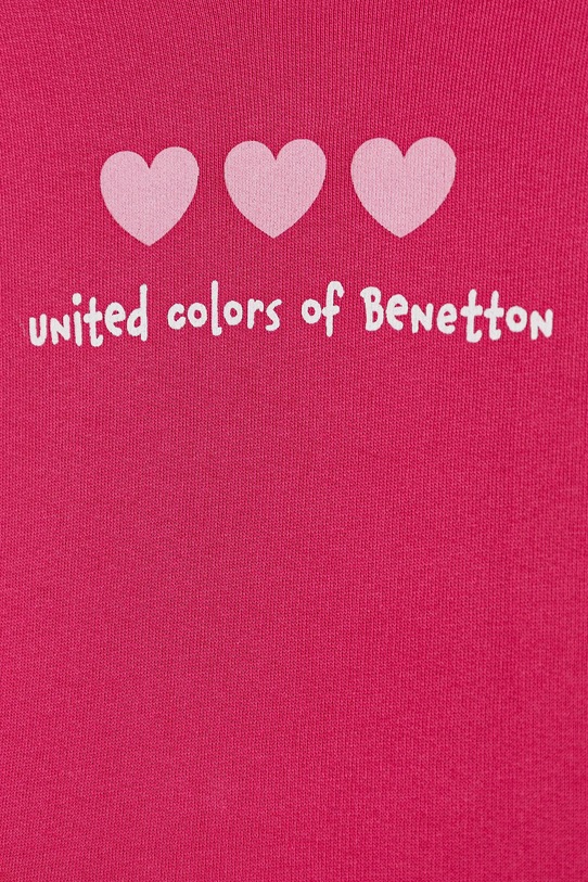 United Colors of Benetton dres bawełniany dziecięcy 3J68GK00S.G.P.seasonal różowy