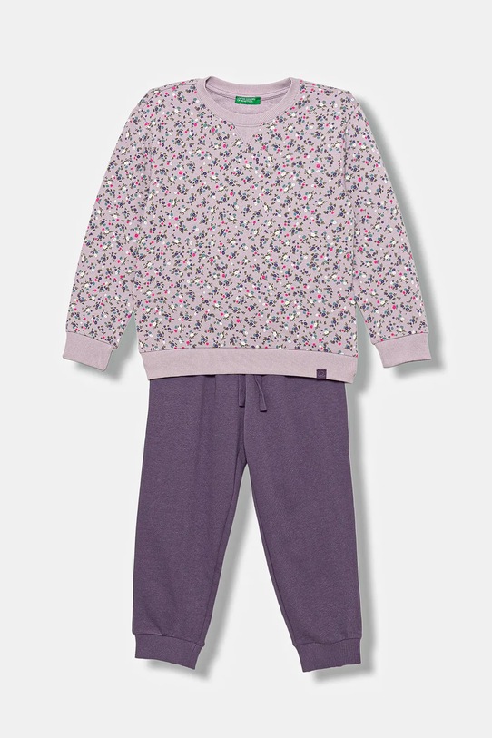 United Colors of Benetton dres bawełniany dziecięcy 2-pack bawełna fioletowy 3YWXGK00R.G.P.seasonal