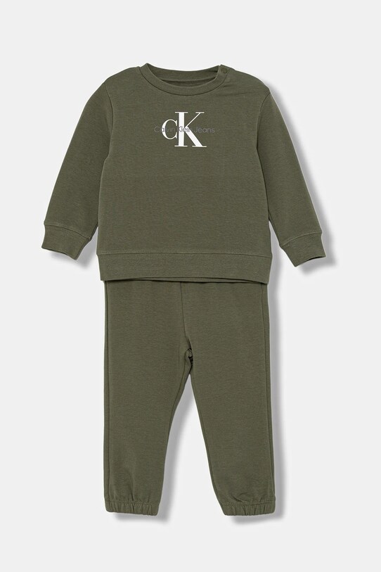 Calvin Klein Jeans dres dziecięcy z elastanem zielony IN0IN00017.9BYA