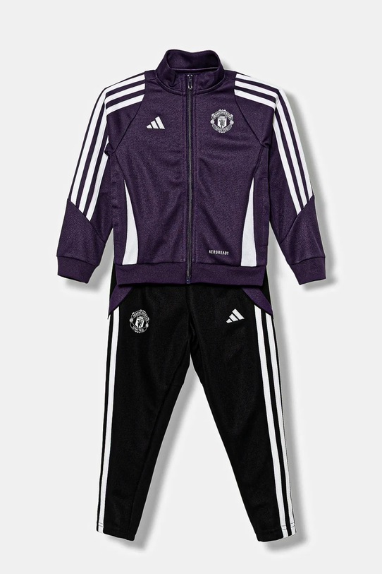 adidas Performance dres dziecięcy Manchester United wzorzyste fioletowy JN9683