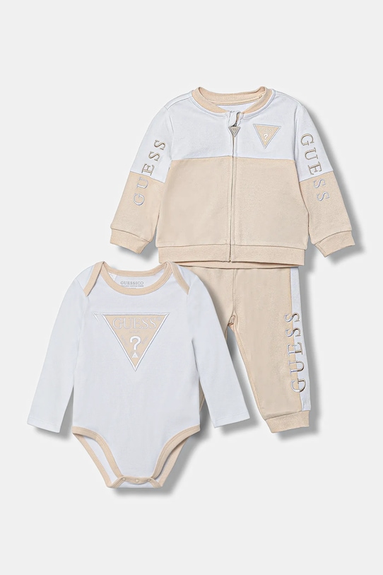 Комплект для немовлят Guess 3-pack бавовна бежевий H4YW00.KA6W4.9BYA