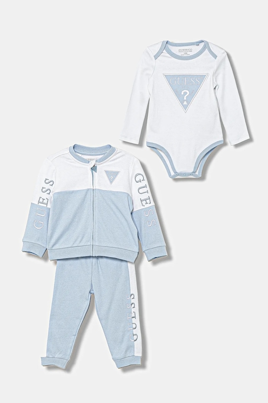 Guess komplet niemowlęcy 3-pack wzorzyste niebieski H4YW00.KA6W4.9BYA