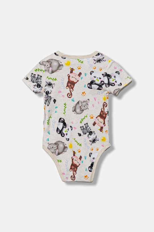 Guess komplet bawełniany niemowlęcy 3-pack beżowy H5YW15.KAE14.9BYA