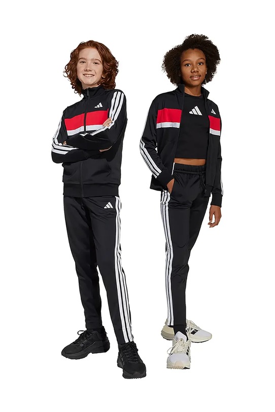 Detská tepláková súprava adidas nášivka čierna JC7519