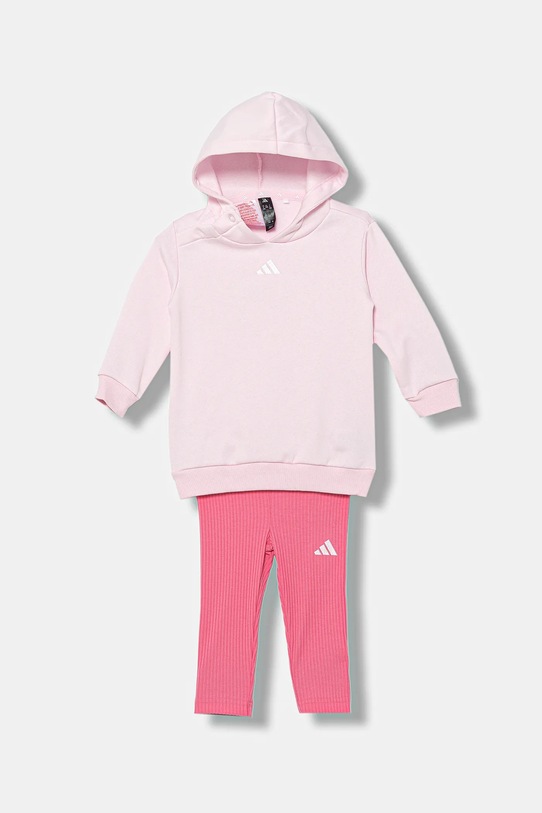 Dětská tepláková souprava adidas nášivka růžová JL7480