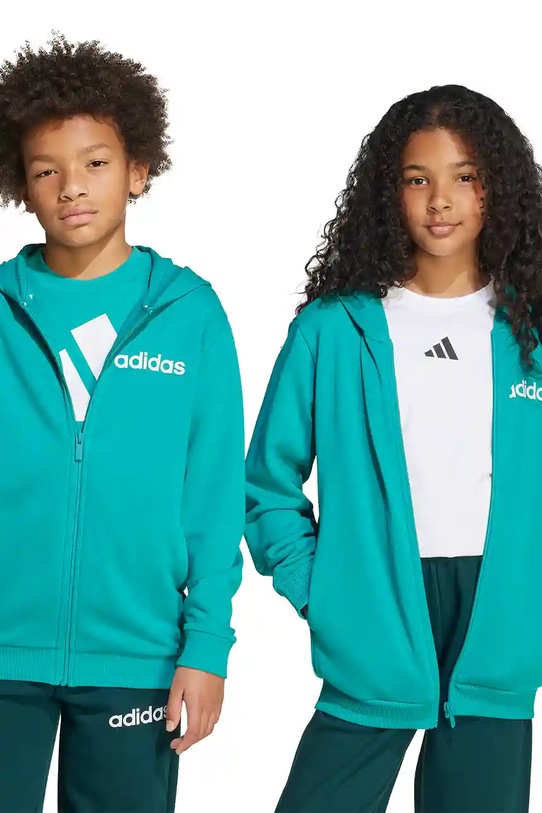 Παιδική φόρμα adidas πλεκτό ύφασμα τιρκουάζ JN2427