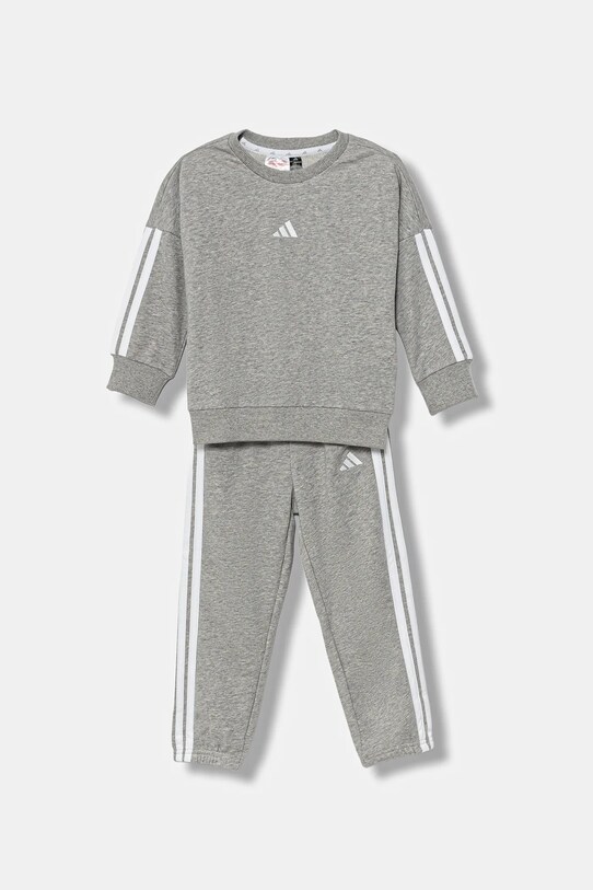 adidas komplet dresowy dziecięcy dzianina szary JV9852