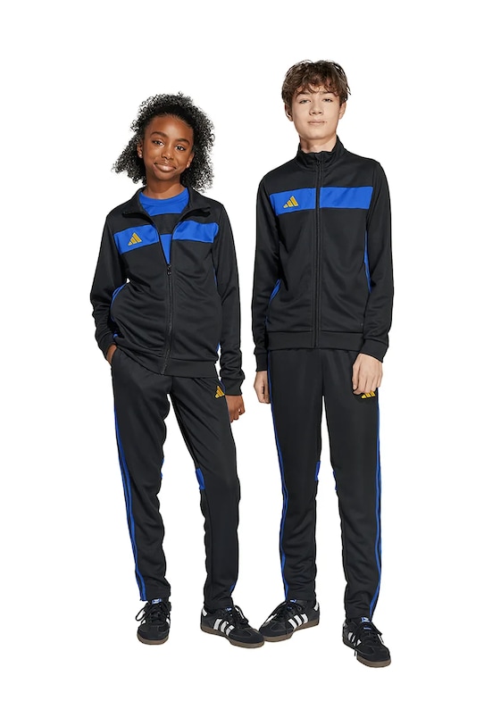 Παιδικό σετ φόρμας adidas Performance πλεκτό ύφασμα μαύρο JX2218