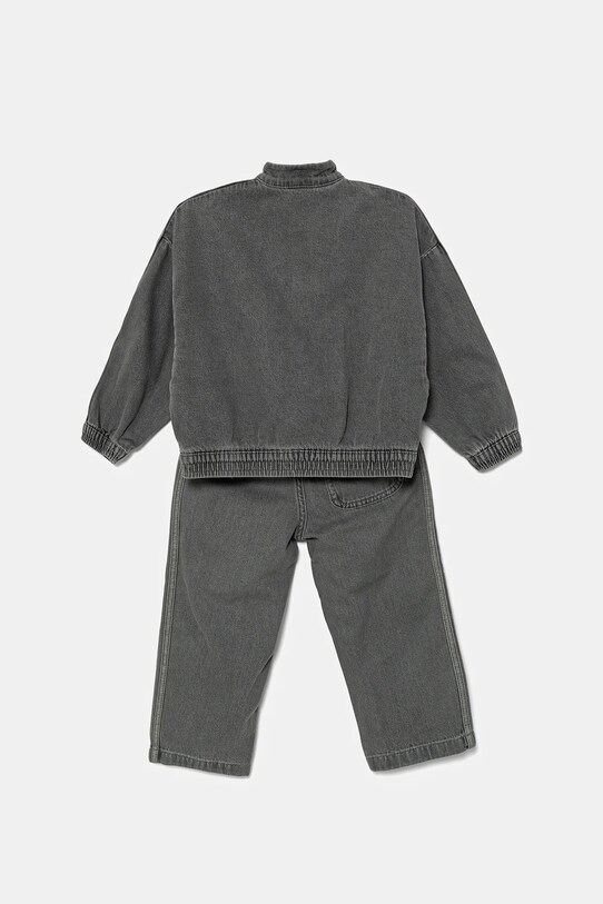 Детский комплект из хлопка adidas Originals JY3546 серый AW25