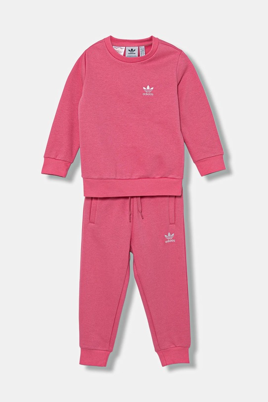Trenirka za bebe adidas Originals pletivo roza JY4869