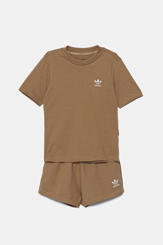 Detská bavlnená súprava adidas Originals JY4879 zelená AW25