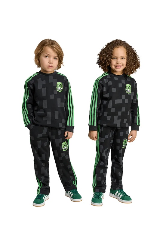 adidas Originals dres bawełniany dziecięcy aplikacja czarny KD9823