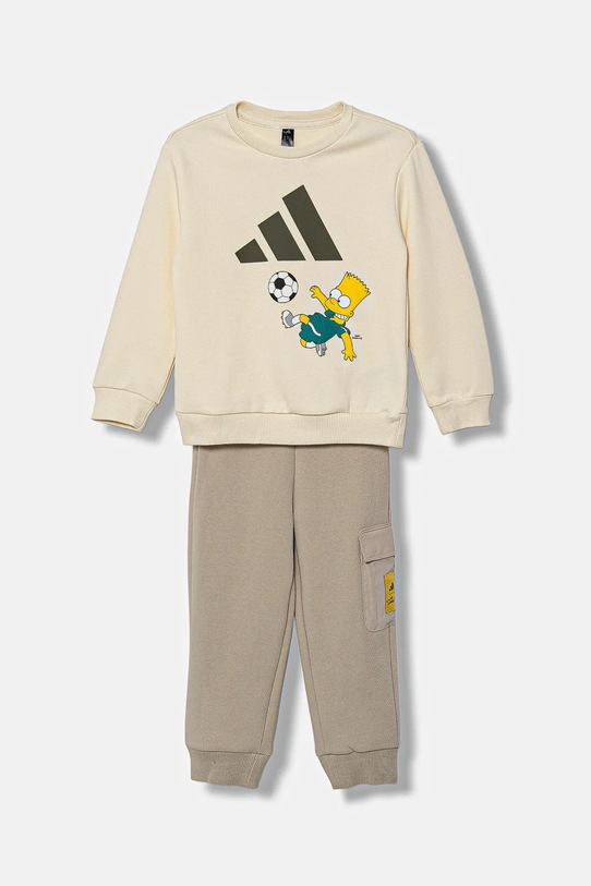 adidas trening copii tricotaj bej JL9175