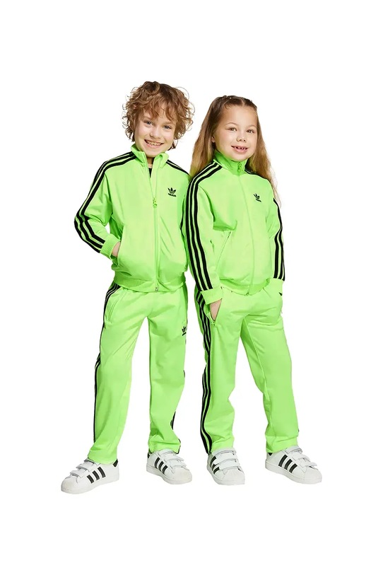 Dječja trenirka adidas Originals natpis zelena JY1147