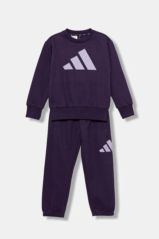 Detská tepláková súprava adidas 2-pak pletenina fialová JW2439