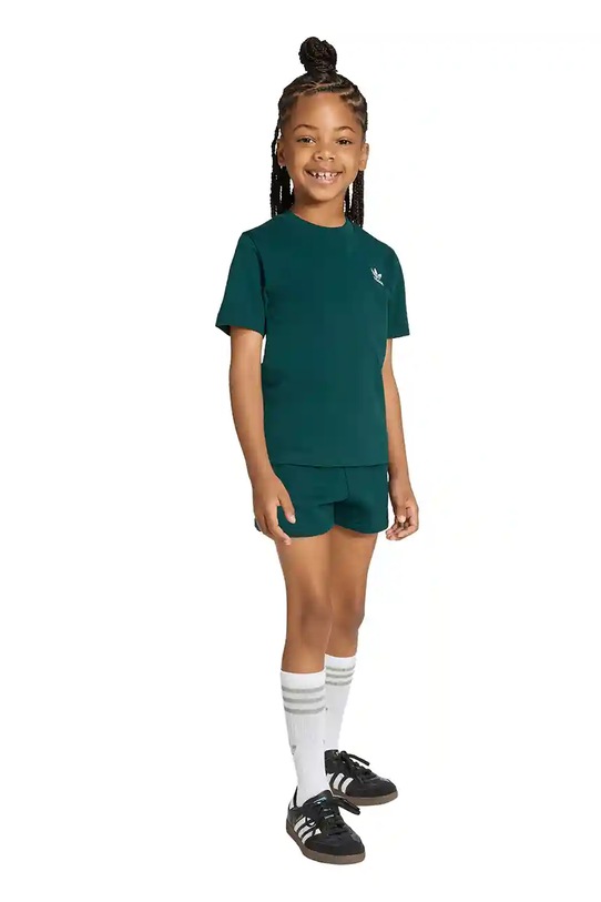 Дитячий бавовняний комплект adidas Originals аплікація зелений JY4875