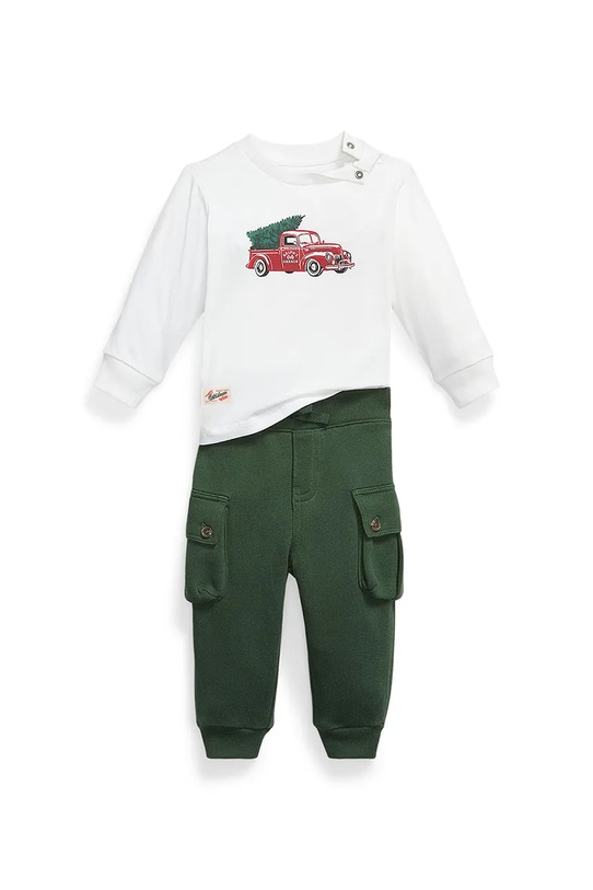 Βρεφική φόρμα Polo Ralph Lauren ύφασμα μπεζ 320981282001