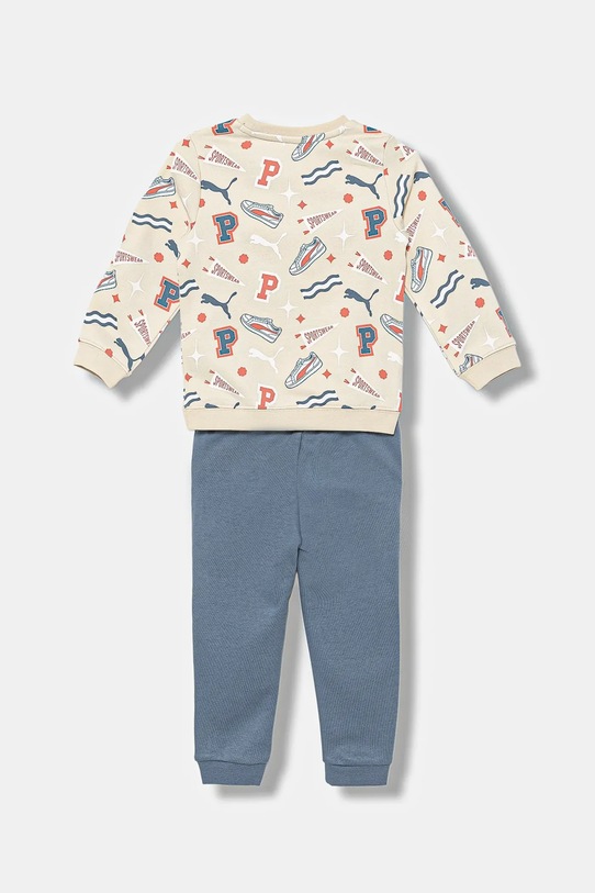 Puma dres dziecięcy MINICATS AOP Crew Set FL INF 689731 beżowy AW25