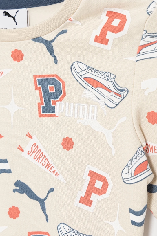 Puma tuta per bambini MINICATS AOP Crew Set FL INF 689731 beige
