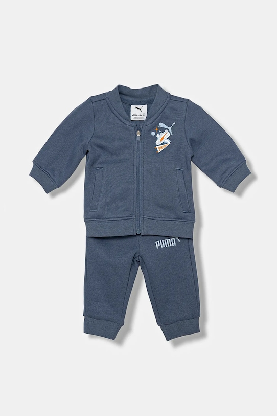 Παιδική φόρμα Puma MINICATS Full-Zip Set FL INF πλεκτό ύφασμα μπλε 689732