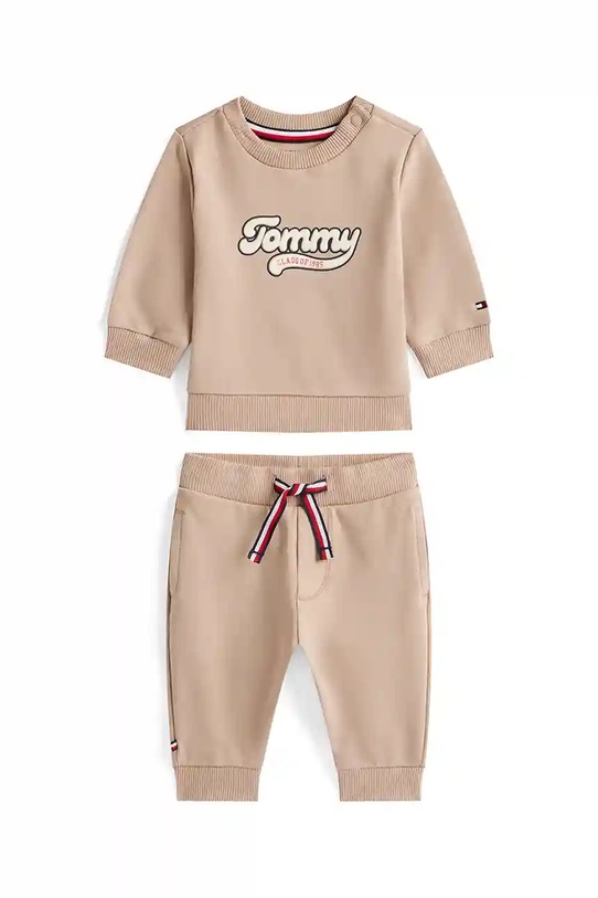 Спортивный костюм для младенцев Tommy Hilfiger аппликация коричневый KN0KN02109.9BYA