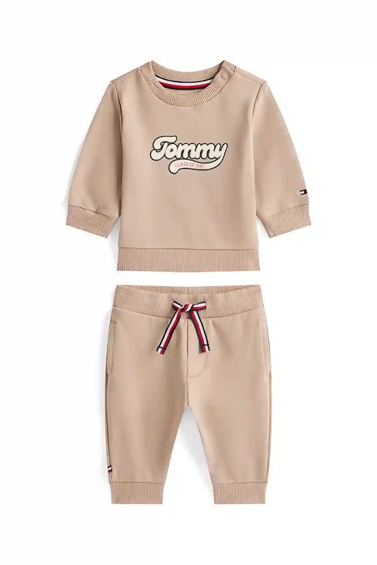 Спортивный костюм для младенцев Tommy Hilfiger аппликация коричневый KN0KN02109.9BYA