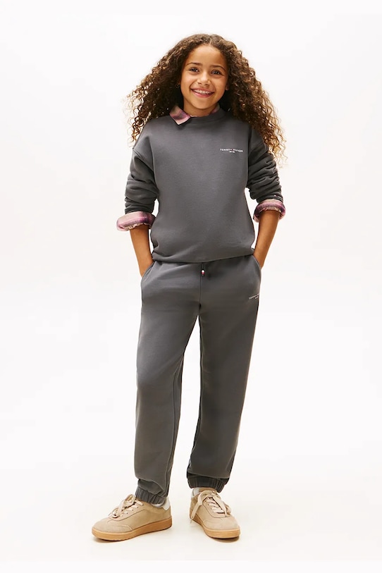 Дитячий спортивний комплект Tommy Hilfiger трикотаж чорний KS0KS00664.128.176.9BYA