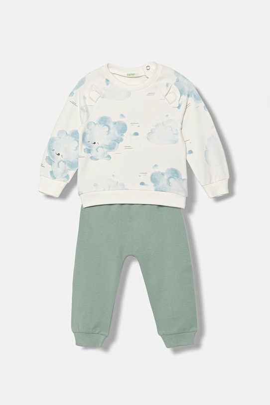 Kojenecká tepláková souprava United Colors of Benetton pletenina tyrkysová 3QGXAK01B.W.seasonal