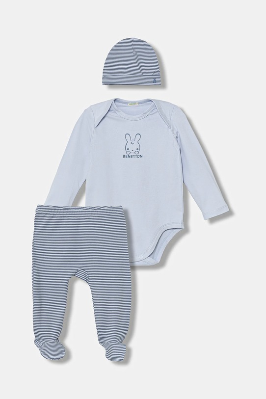 United Colors of Benetton komplet niemowlęcy wzorzyste niebieski 3DKAAK01C.W.seasonal