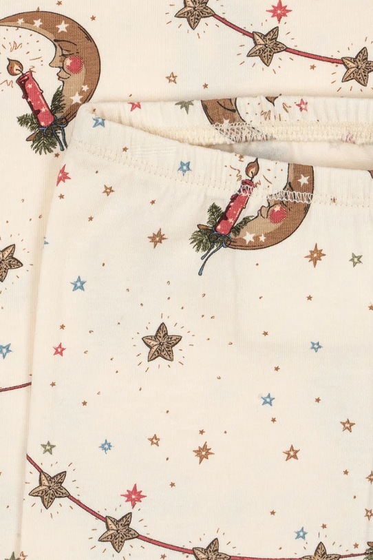 Konges Sløjd komplet niemowlęcy BASIC BODY/PANTS SET GOTS KS104215.9BYA beżowy