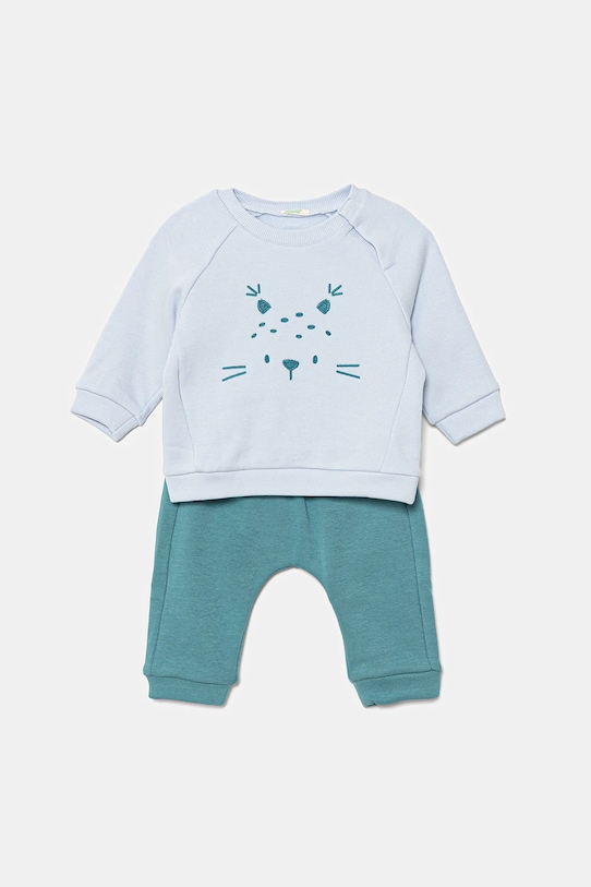 United Colors of Benetton komplet dresowy niemowlęcy dzianina niebieski 3FTZAK01D.W.Seasonal
