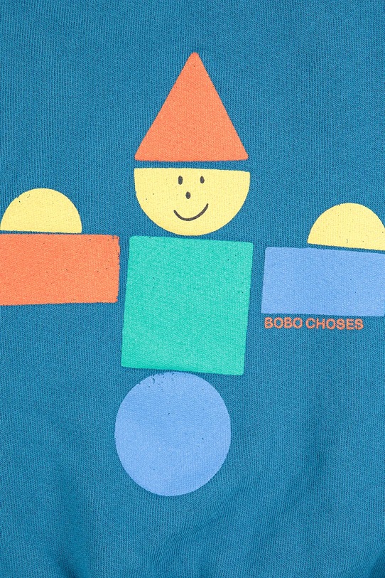 Bobo Choses dres niemowlęcy Wooden Toy 225FB004 niebieski
