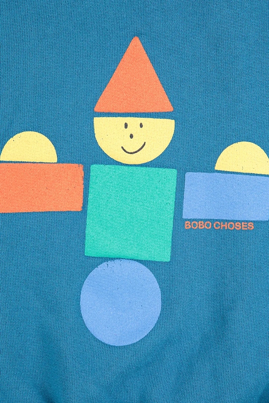 Bobo Choses dres niemowlęcy Wooden Toy 225FB004 niebieski