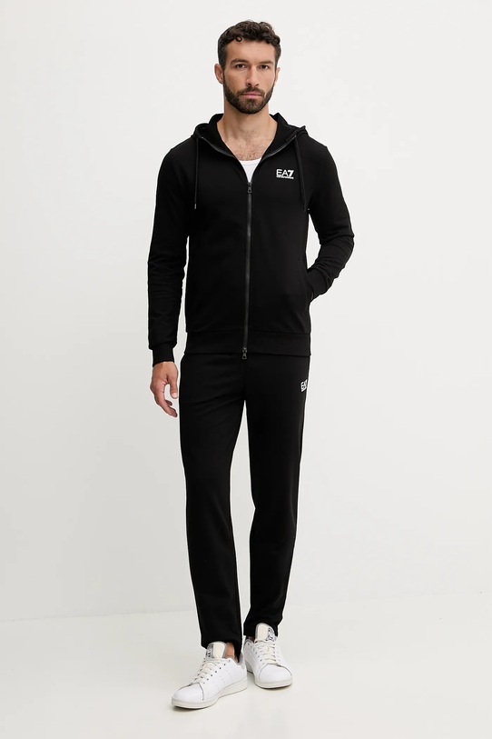 EA7 Emporio Armani dres bawełniany nadruk czarny PJVRZ.8NPV62