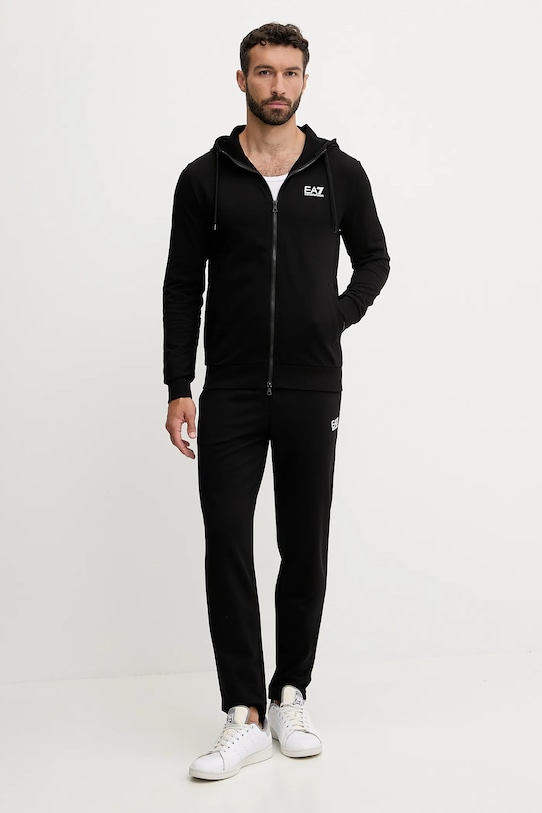 EA7 Emporio Armani dres bawełniany nadruk czarny PJVRZ.8NPV62