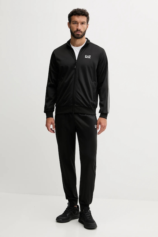 Спортивный костюм EA7 Emporio Armani гладкий чёрный AF12449.7M000970
