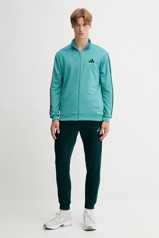 Tepláková súprava adidas 3-Sripes pletenina tyrkysová JX5518